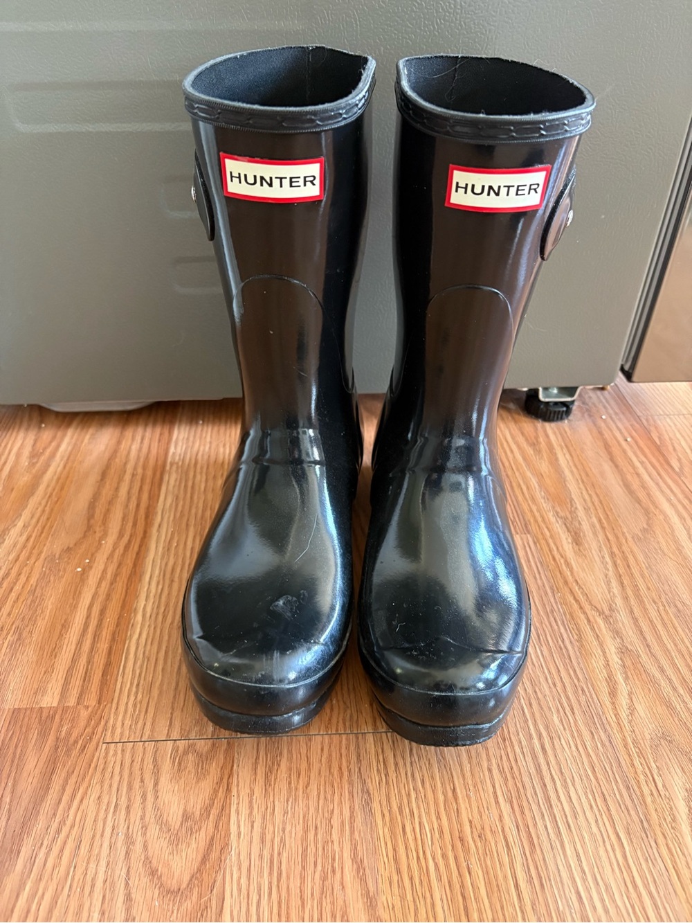 Hunter Black Gloss Men's Waterproof Rain Boots